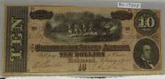 Confederate: 1864 $10 Richmond, circ, signed & numbered