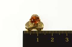 14K Yellow Gold Ornate Citrine Clover Slide Bracelet Charm/Pendant