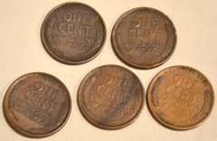 4 1909 VDB Type Lincoln Cents