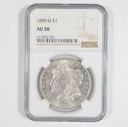 AU58 1889-O Morgan Silver Dollar - Graded NGC