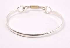 Brilliant Hook Clasp Bracelet in Sterling Silver