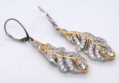 Sterling Silver Cubic Zirconia Dangle Earrings