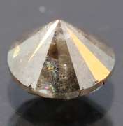 Exquisite .98ct smooth cut gray and black Diamond solitaire