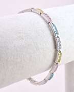 Colorful Gemstone Bracelet in Sterling Silver
