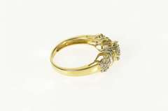 14K Yellow Gold 0.98 Ctw Round Diamond Cluster Engagement Ring