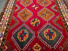 STUNNING PERSIAN SHIRAZ RUG 5.2x7.9