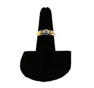 Regal Solitaire Diamond Ring with 14k White and Yellow Gold