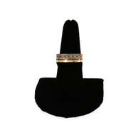 Massive 14k Gold Square Ring with Channel Set Diamonds