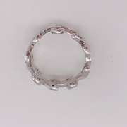 14kt Solid White Gold Diamond Band Ring