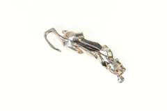Sterling Silver Prowling Jaguar Panther Lioness Animal Stick Pin