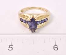 Sensational Purple Gemstone Ring in 14K Yellow Gold