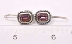 Beautiful Purple Crystal Earrings in Sterling Silver