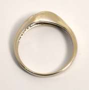 White Gold Diamond Band with a Twist