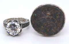 Vintage Sterling Silver Lot of 2 Rings