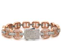Glamorous 10kt White & Rose Gold Diamond Bracelet