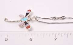 Dazzling Dragonfly Pendant Necklace in Sterling Silver