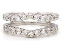 Dazzling White Gold Diamond Ring Guard