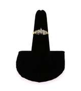 Regal 14k Gold Diamond Ring flanked by Baguette Diamonds