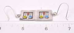 Playful Square Earrings in Sterling Silver
