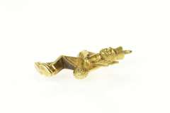10K Yellow Gold 3D Chimney Sweep Stylized Puffy Charm/Pendant