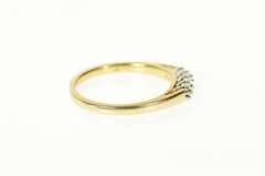 14K Yellow Gold Classic Diamond Petitee Trellis Wedding Band Ring