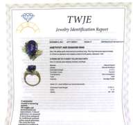 Charming Pear Shaped Amethyst and Diamond Ring