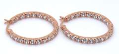 Sterling Silver Cubic Zirconia Hoop Earrings
