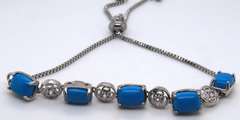 Vintage Sterling Silver Turquoise Bracelet