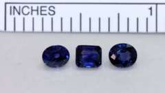 Intense Natural Purple Sapphires - Lot of 3