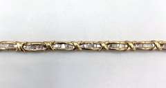 10kt Yellow gold diamond braclet