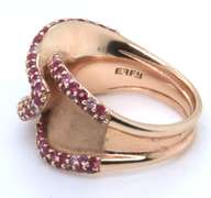 Effy Pink Sapphire and Ruby Bypass Ring