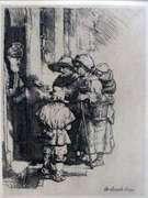 Rembrandt, Beggars Receiving Alms