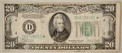 Tough 1934 C $ 20 Star Fed Reserve Note