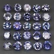 Glittering 5.34ct bright blue violet Tanzanite set