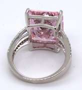 Sterling Silver Pink Cubic Zirconia Ring