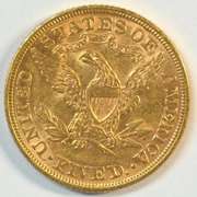 Fully struck BU 1895 US $5 Liberty Gold Piece