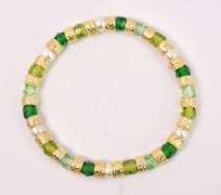 Dazzling Set of Hand Blown Italian Art Glass and Gold Plated Beads Necklace, Bracelet, & Earrings