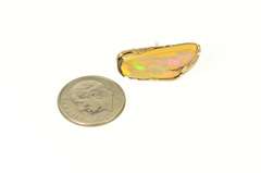 9K Yellow Gold Ornate Natural Opal Ornate Lapel Pin/Brooch