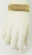 Bold and Wide Textured 18K Bracelet