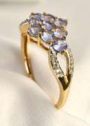 Pretty Modern Iolite Cluster Ring