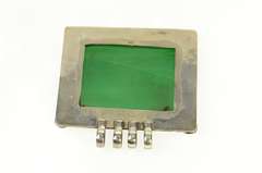 Sterling Silver Massive Squared Green Agate Medallion Pendant