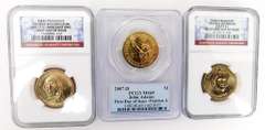 3 Graded Presidential Dollars, 2007
