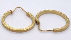 Beautiful Highpolish w Pattern Hoop Earrings