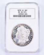 MS64 DPL 1878-CC Morgan Silver Dollar - Graded NGC