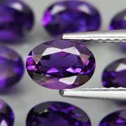 Royal purple! 6.51ct 6x4mm real Bolivian Amethyst set
