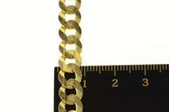 10K Yellow Gold 8.0mm Classic Curb Link Chain Anklet Bracelet
