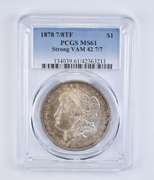 MS61 1878 7/8TF Morgan Silver Dollar - Strong VAM 42 7/7 - Graded PCGS