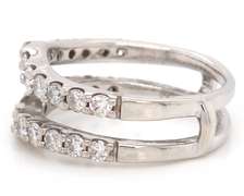 Dazzling White Gold Diamond Ring Guard