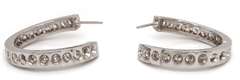 Dazzling White Gold inside out Diamond Hoop Earrings