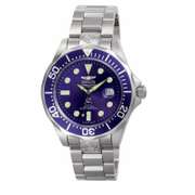 Invicta Blue Dial Steel Case, New In Box.